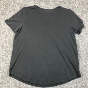 Lululemon Athletica Black Short Sleeve Crew Neck T Shirt Basic Athleisure Small